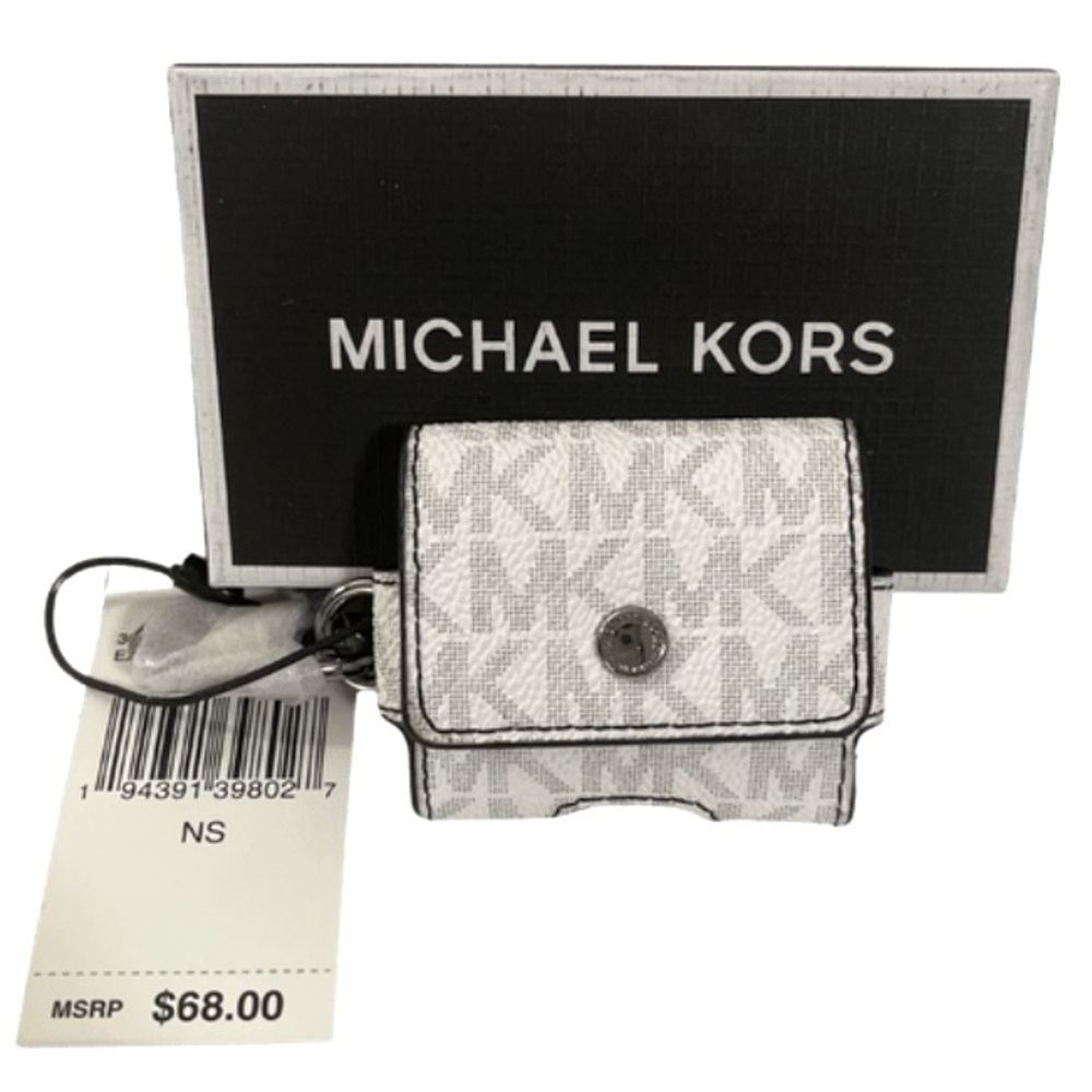 MICHAEL KORS Unisex Expandable Earbud Case For Apple AirPods, White